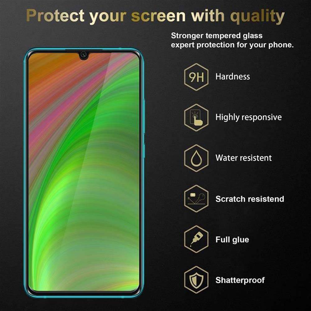Cadorabo Panzerfolie für Xiaomi RedMi Note 10 Schutzfolie in Schwarz Vollbild Folie Tempered Display Schutzglas