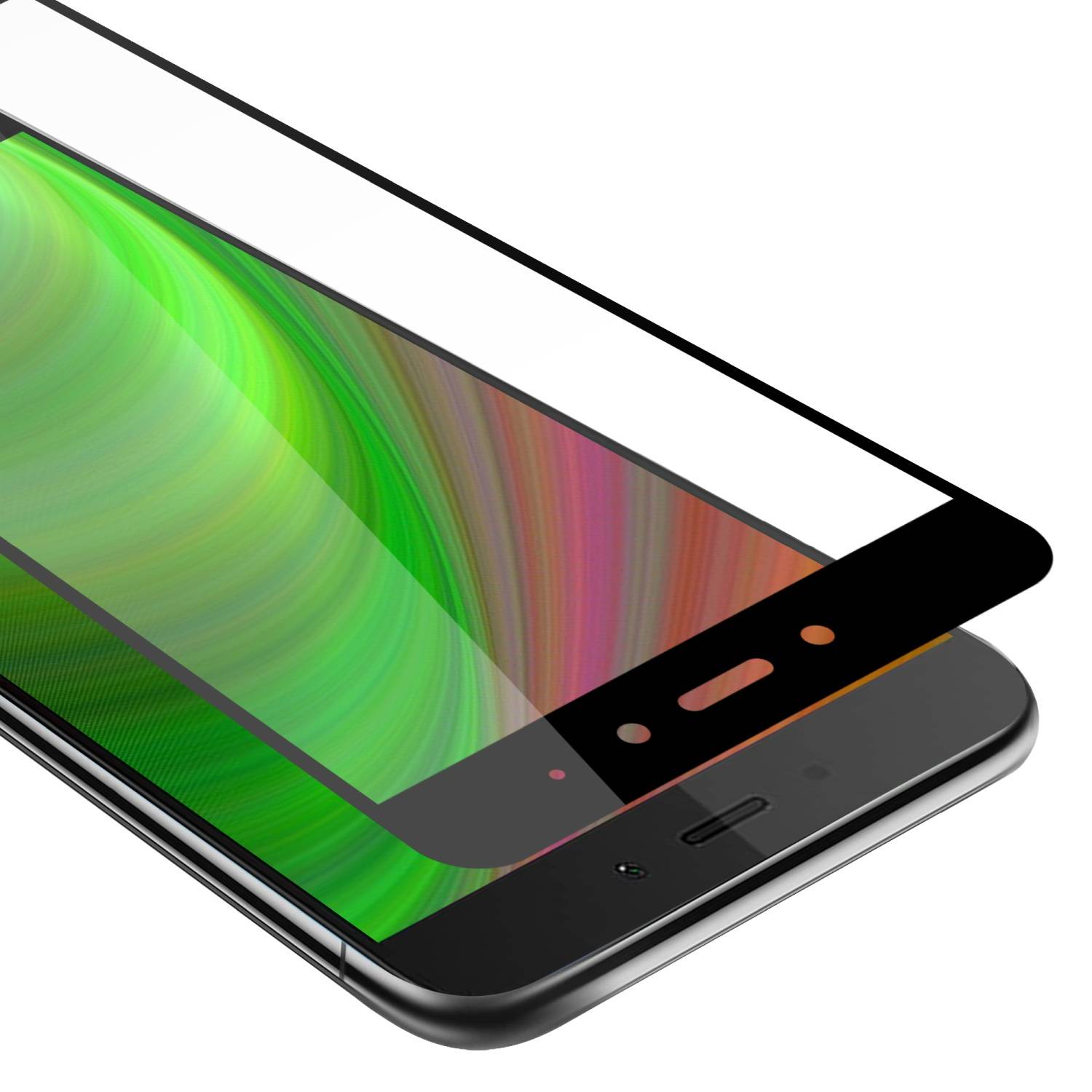 Cadorabo Panzerfolie für Xiaomi Mi Max 2 Schutzfolie in Weiß Vollbild Folie Tempered Display Schutzglas
