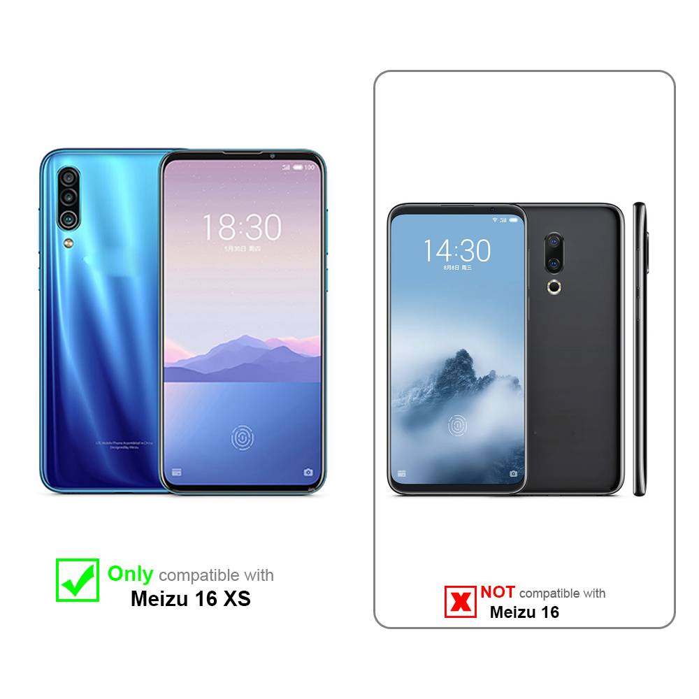 Cadorabo Panzerfolie für MEIZU 16Xs Schutzfolie in Weiß Vollbild Folie Tempered Display Schutzglas