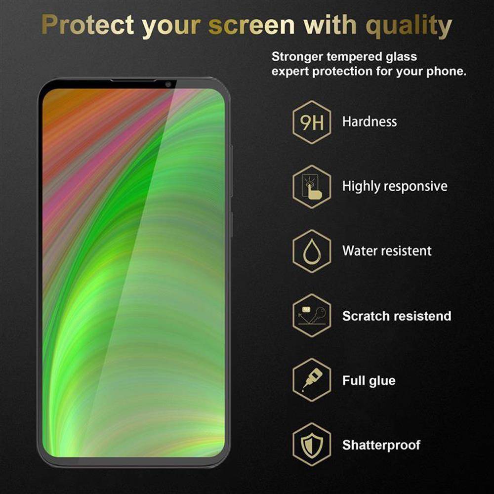 Cadorabo Panzerfolie für MEIZU 16Xs Schutzfolie in Weiß Vollbild Folie Tempered Display Schutzglas