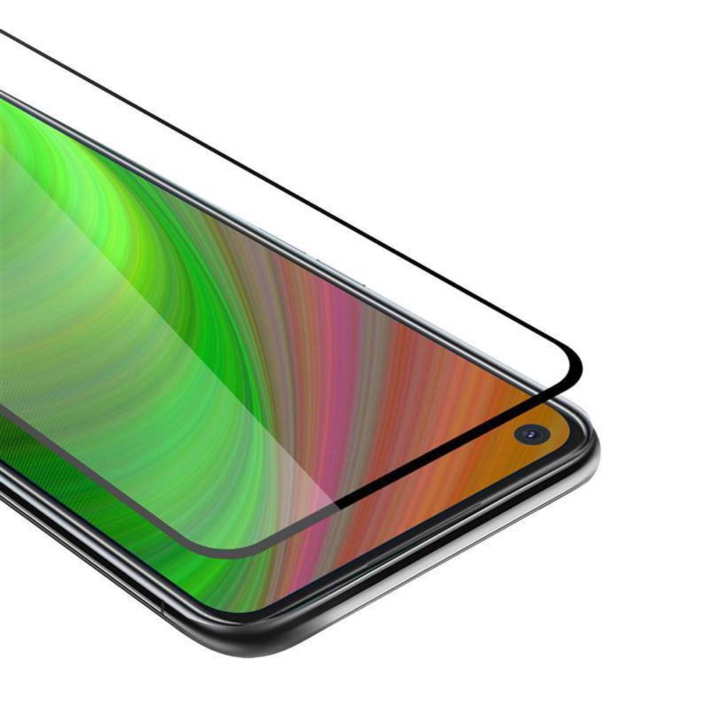 Cadorabo Panzerfolie für Oppo A52 Schutzfolie in Weiß Vollbild Folie Tempered Display Schutzglas