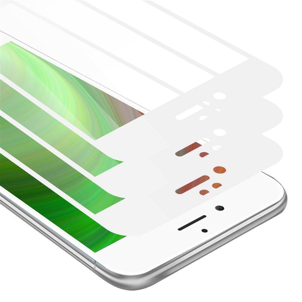 Cadorabo 3x Vollbild Panzer Folie für Apple iPhone 6 / iPhone 6S Schutzfolie in Schwarz Tempered Display-Schutzglas