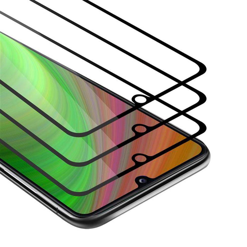 Cadorabo 3x Vollbild Panzer Folie für Samsung Galaxy A31 Schutzfolie in Weiß Tempered Display-Schutzglas