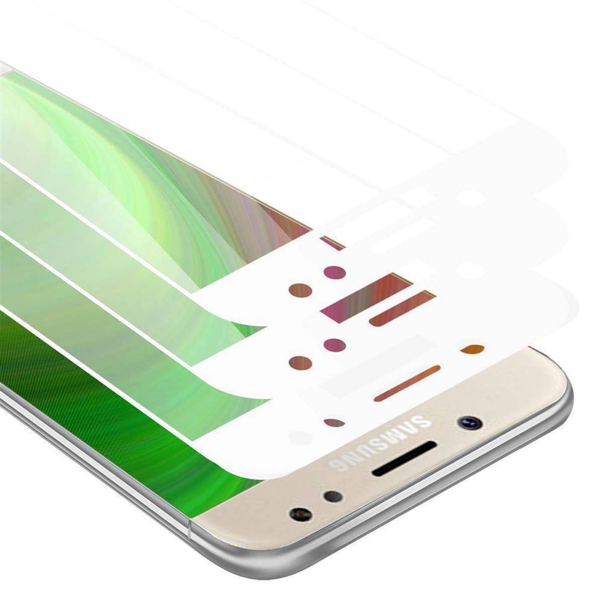 Cadorabo 3x Vollbild Panzer Folie für Samsung Galaxy J5 2017 Schutzfolie in Schwarz Tempered Display-Schutzglas