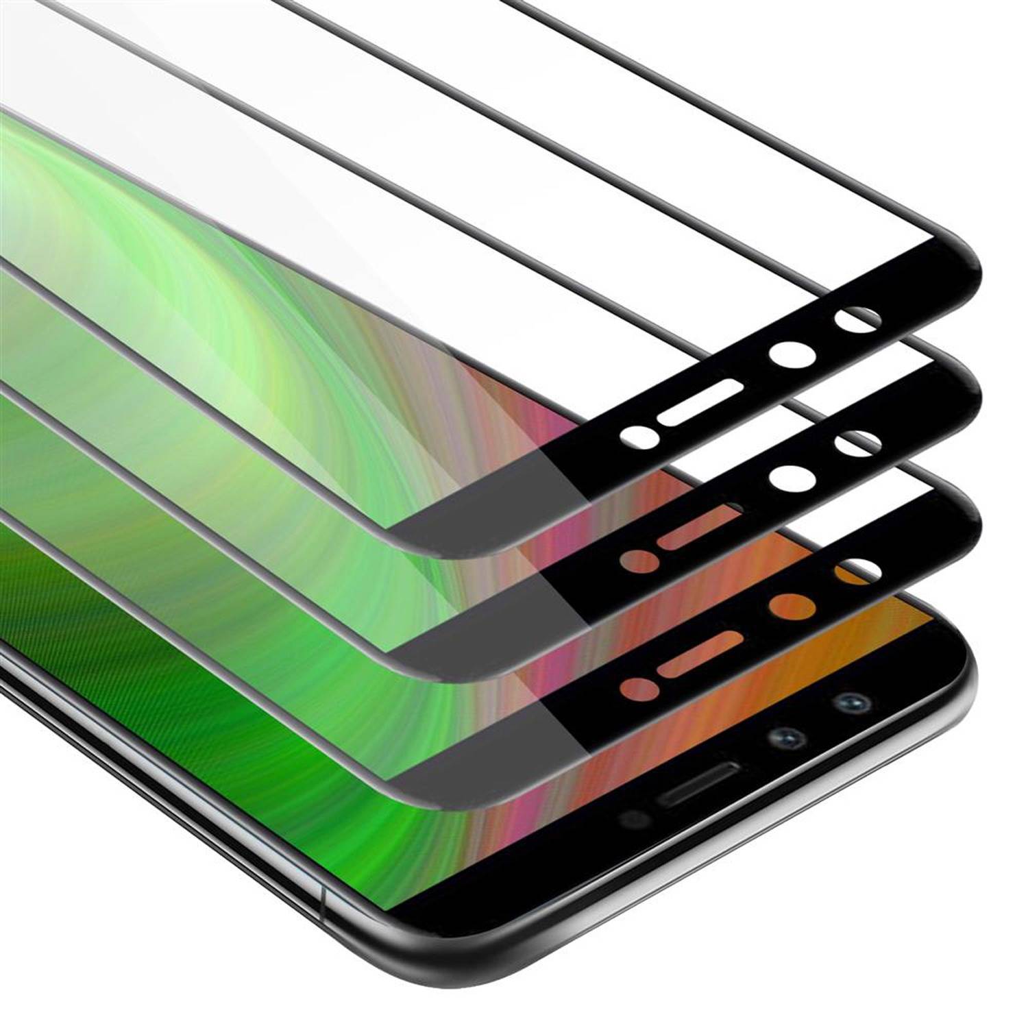 Cadorabo 3x Vollbild Panzer Folie für Honor 9 LITE Schutzfolie in Weiß Tempered Display-Schutzglas