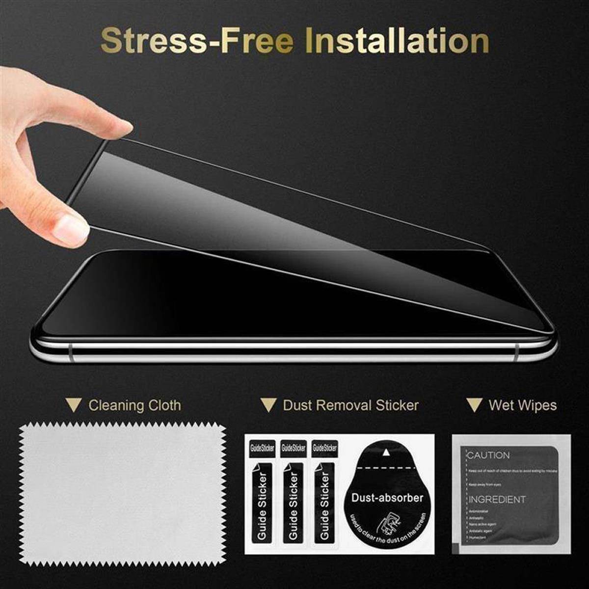 Cadorabo 3x Vollbild Panzer Folie für Honor 9 LITE Schutzfolie in Weiß Tempered Display-Schutzglas