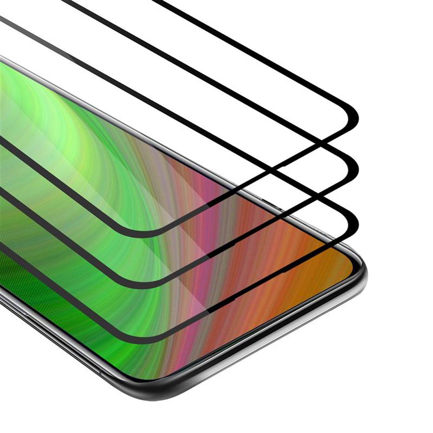 Cadorabo 3x Vollbild Panzer Folie für Honor 30 Schutzfolie in Weiß Tempered Display-Schutzglas