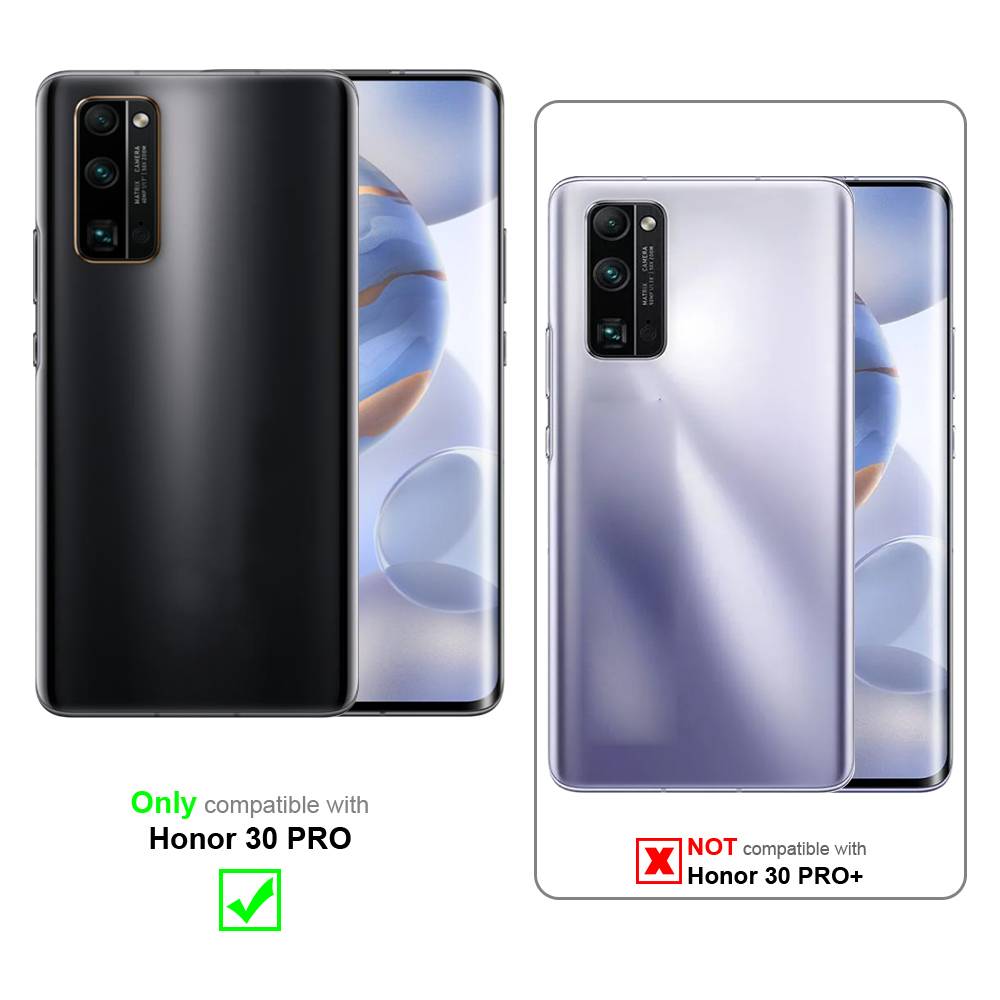 Cadorabo 3x Vollbild Panzer Folie für Honor 30 pro Schutzfolie in Weiß Tempered Display-Schutzglas