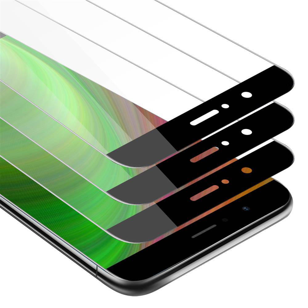 Cadorabo 3x Vollbild Panzer Folie für Honor V9 Schutzfolie in Schwarz Tempered Display-Schutzglas