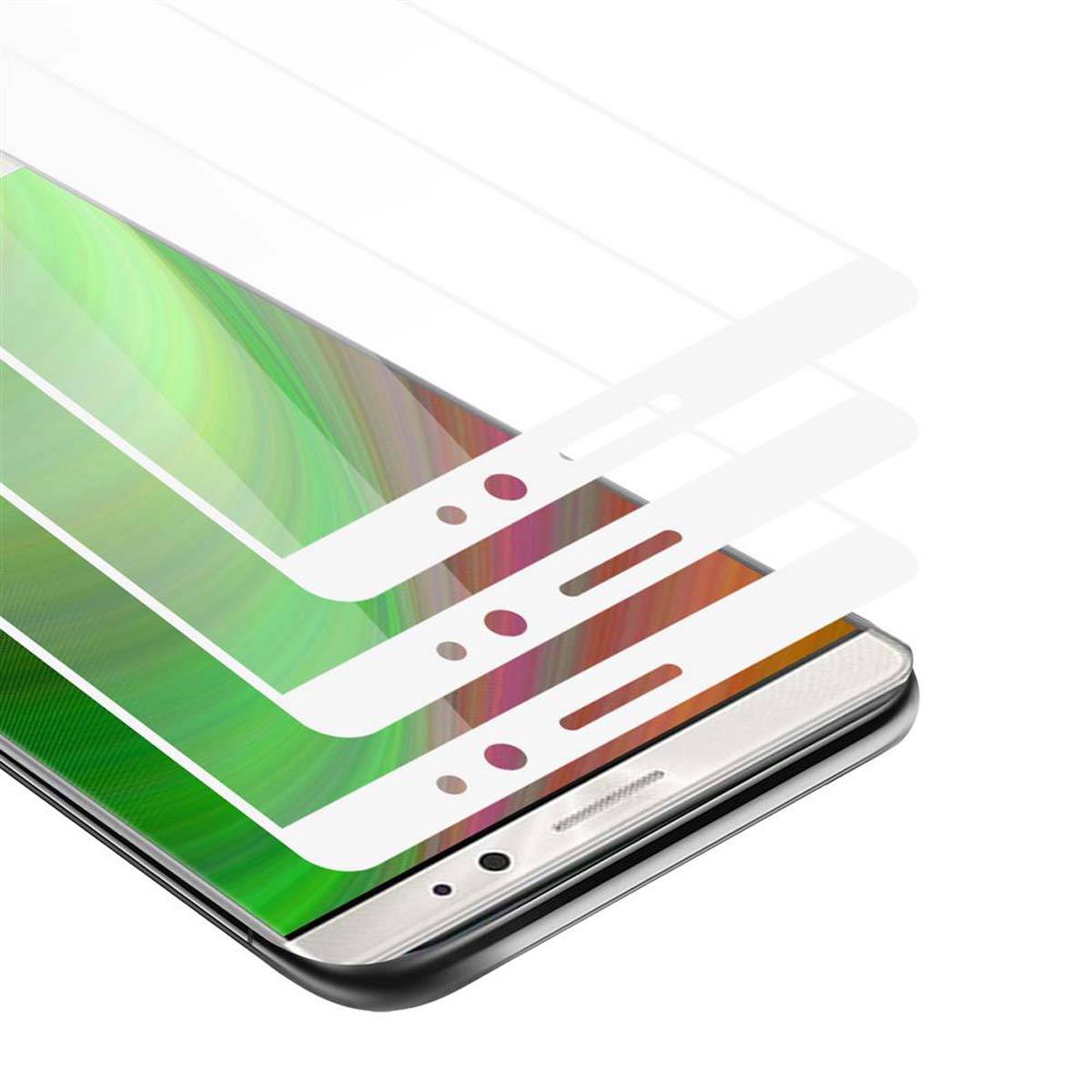 Cadorabo 3x Vollbild Panzer Folie für Huawei MATE 8 Schutzfolie in Schwarz Tempered Display-Schutzglas