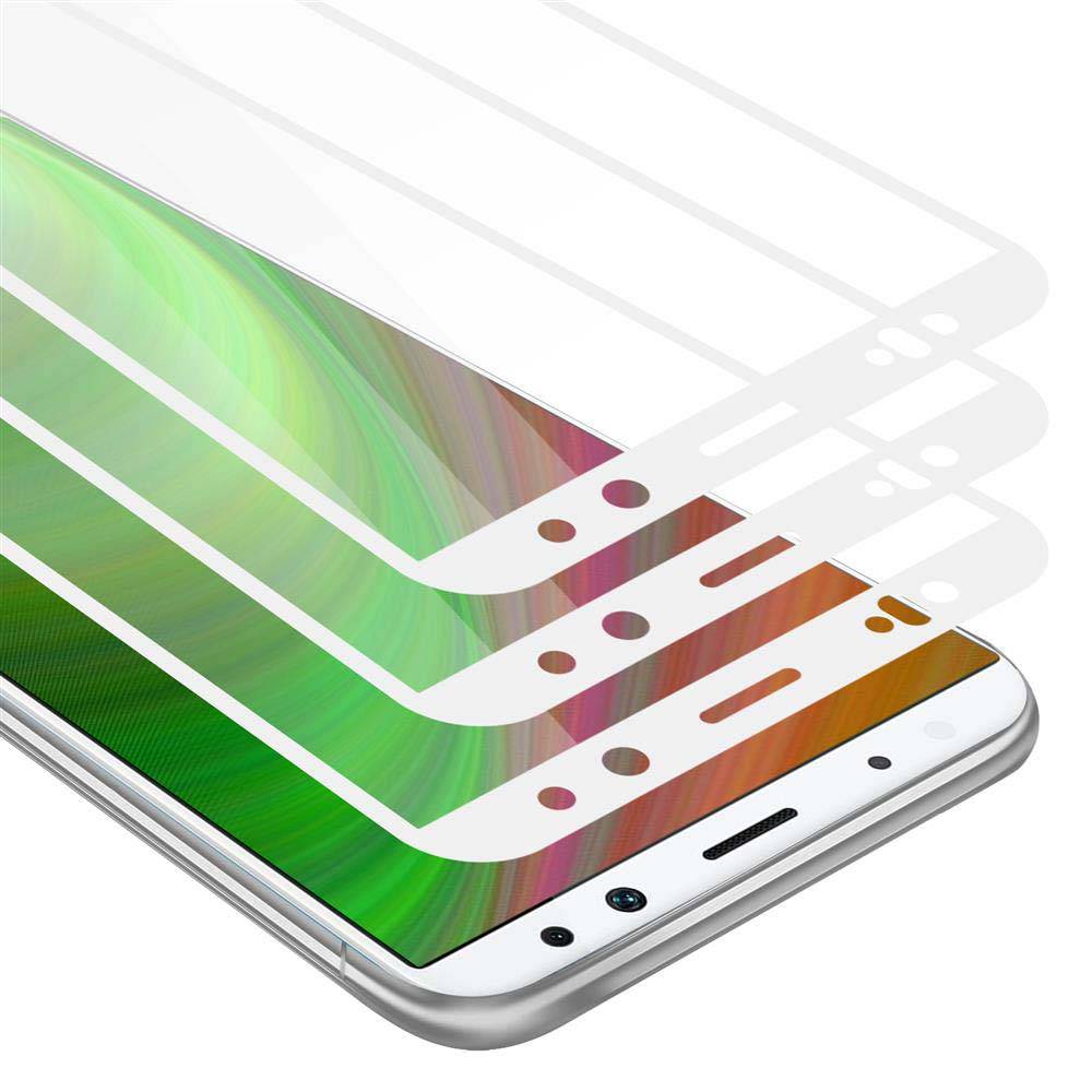 Cadorabo 3x Vollbild Panzer Folie für Huawei MATE 10 LITE Schutzfolie in Weiß Tempered Display-Schutzglas