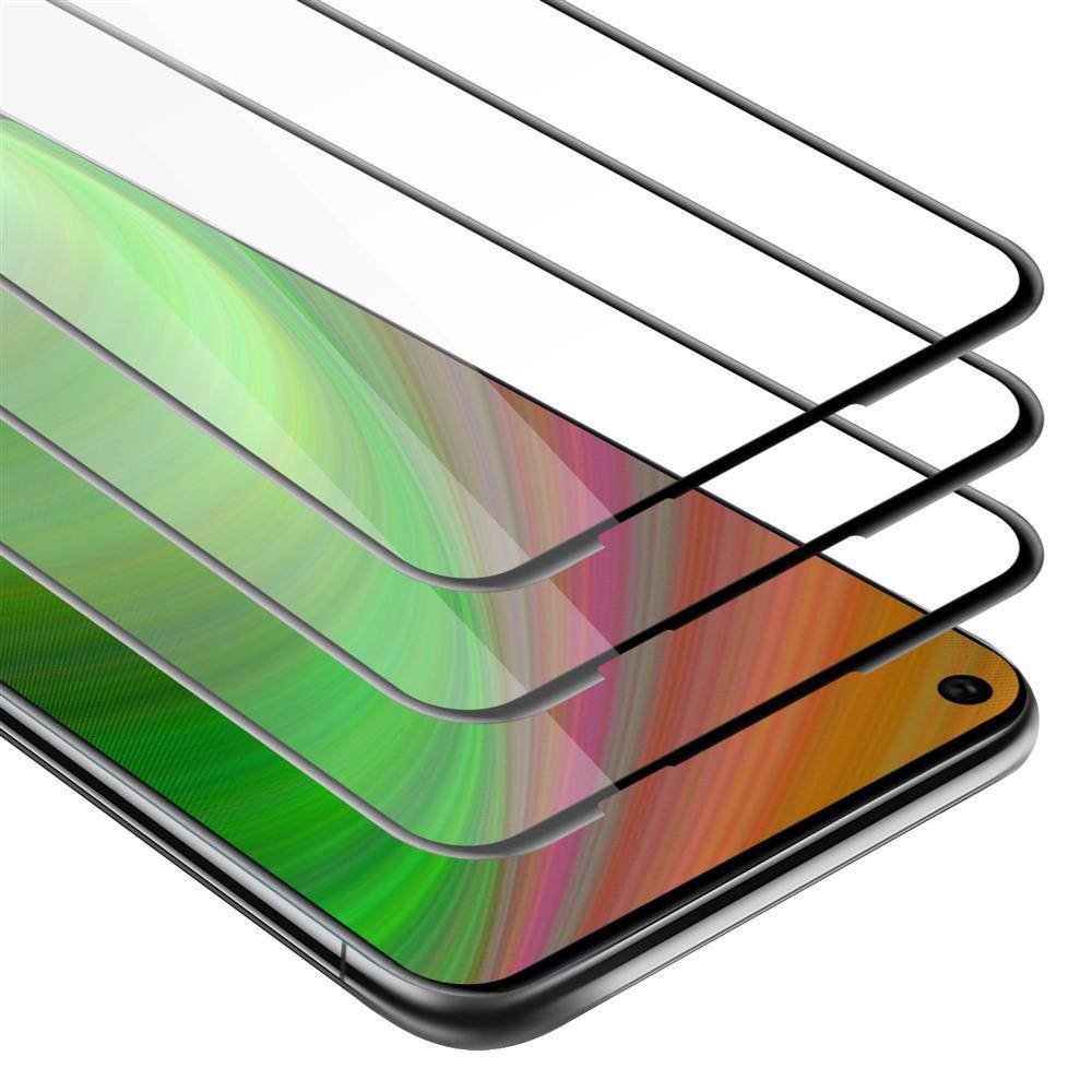 Cadorabo 3x Vollbild Panzer Folie für Huawei NOVA 5i / P20 LITE 2019 Schutzfolie in Schwarz Tempered Display-Schutzglas