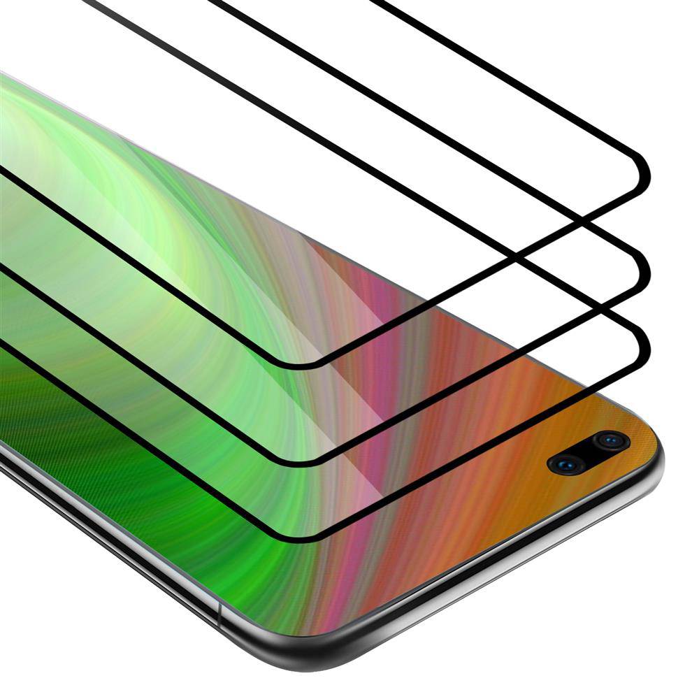 Cadorabo 3x Vollbild Panzer Folie für Huawei P40 Schutzfolie in Weiß Tempered Display-Schutzglas