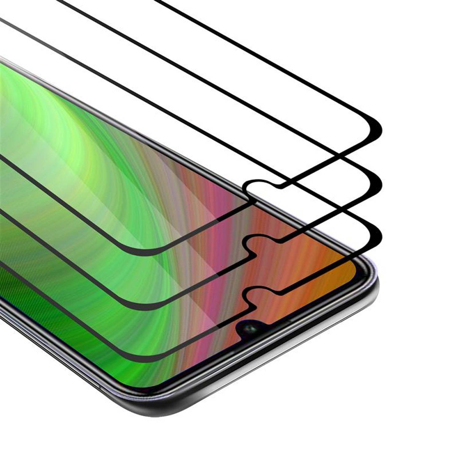 Cadorabo 3x Vollbild Panzer Folie für Huawei P smart 2020 Schutzfolie in Weiß Tempered Display-Schutzglas