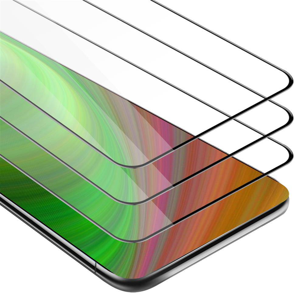 Cadorabo 3x Vollbild Panzer Folie für Lenovo Z5 PRO Schutzfolie in Schwarz Tempered Display-Schutzglas