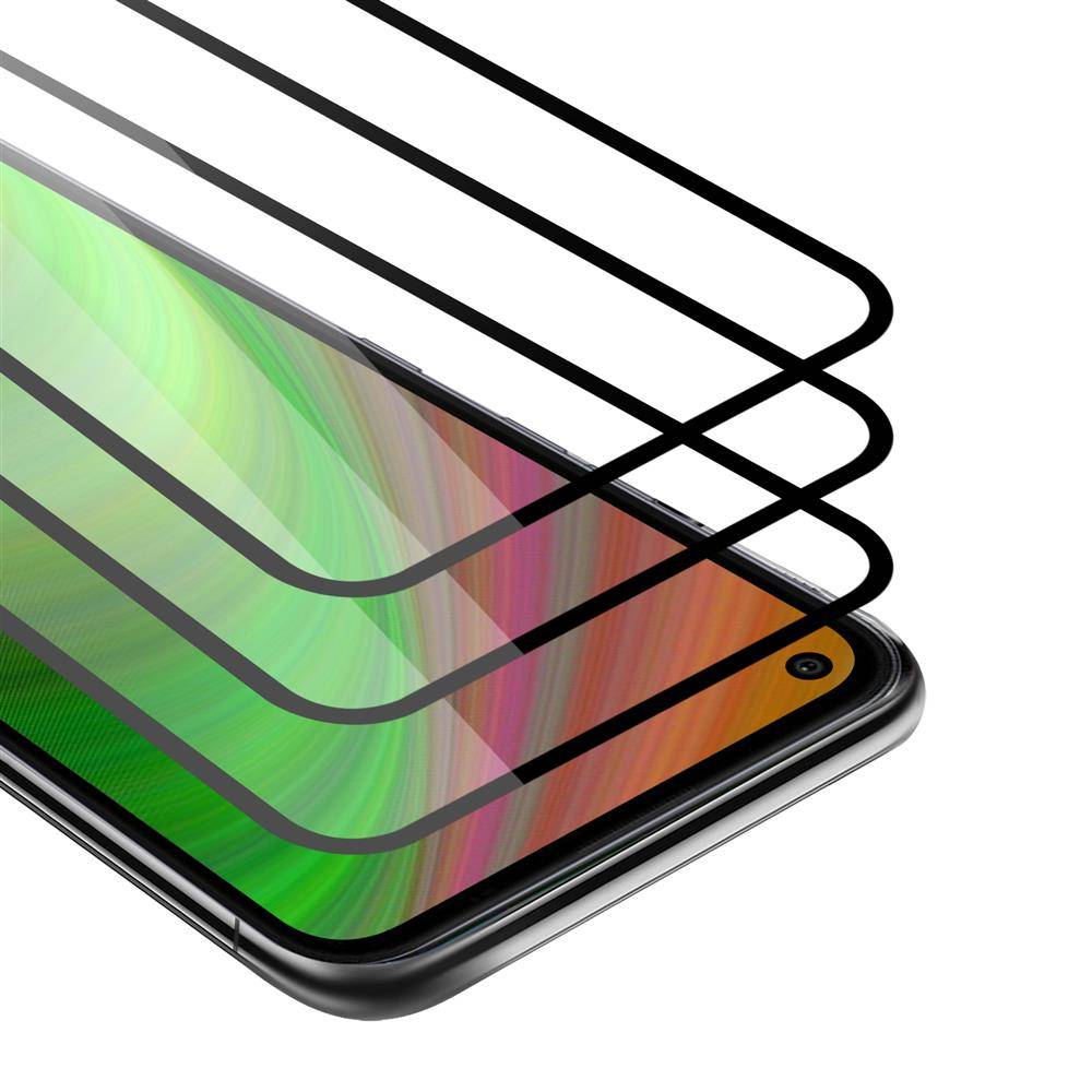 Cadorabo 3x Vollbild Panzer Folie für LG K61 Schutzfolie in Weiß Tempered Display-Schutzglas