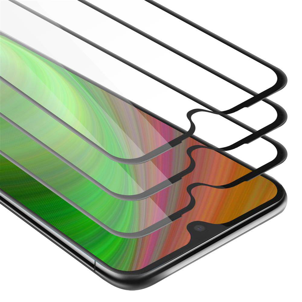Cadorabo 3x Vollbild Panzer Folie für Motorola MOTO G7 / G7 PLUS Schutzfolie in Schwarz Tempered Display-Schutzglas