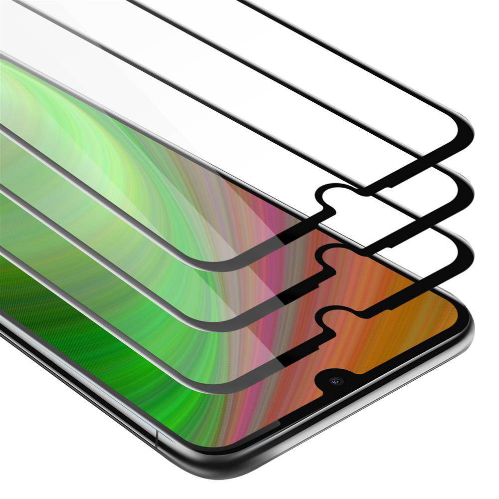 Cadorabo 3x Vollbild Panzer Folie für Nokia 3.2 Schutzfolie in Schwarz Tempered Display-Schutzglas