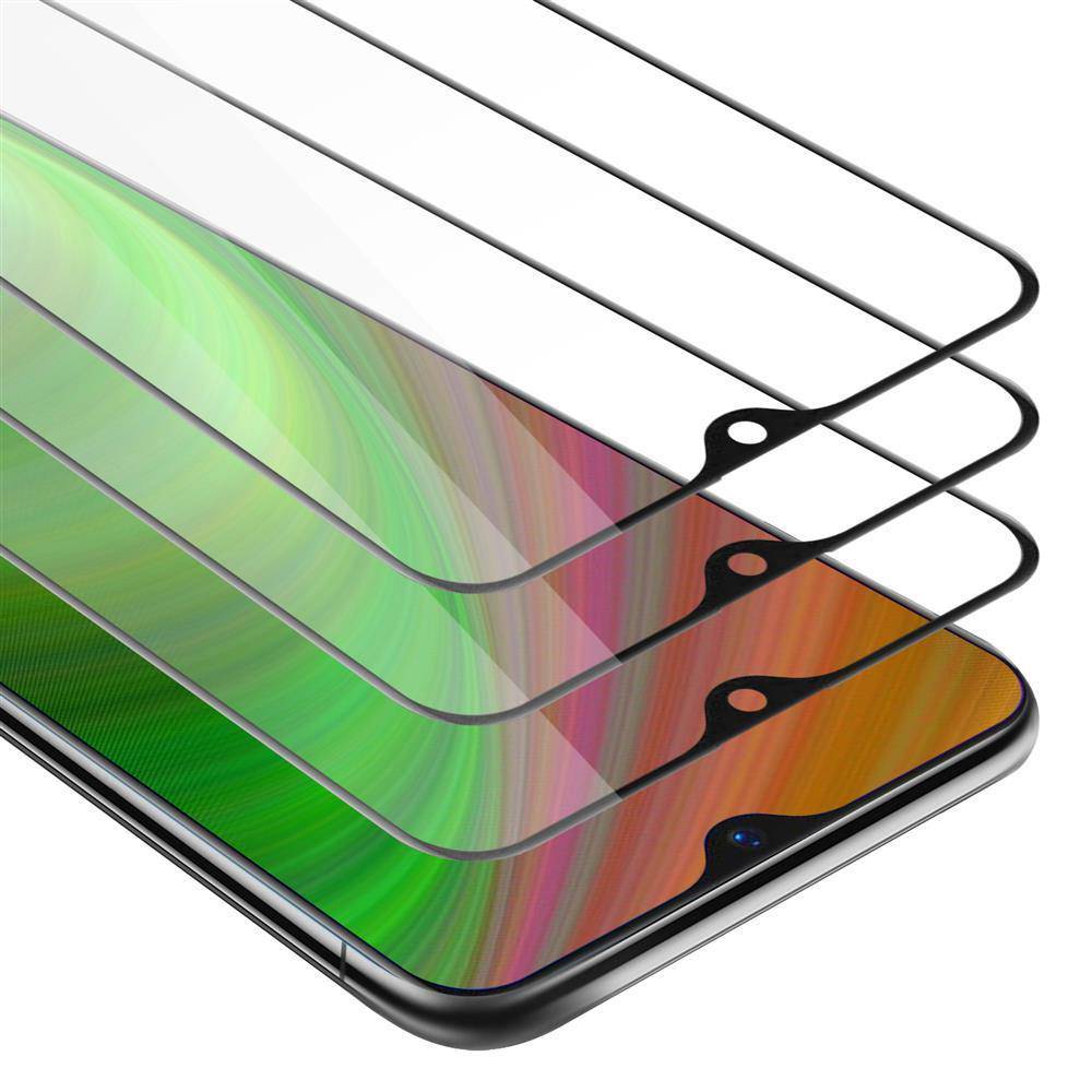 Cadorabo 3x Vollbild Panzer Folie für OPPO R17 Schutzfolie in Schwarz Tempered Display-Schutzglas