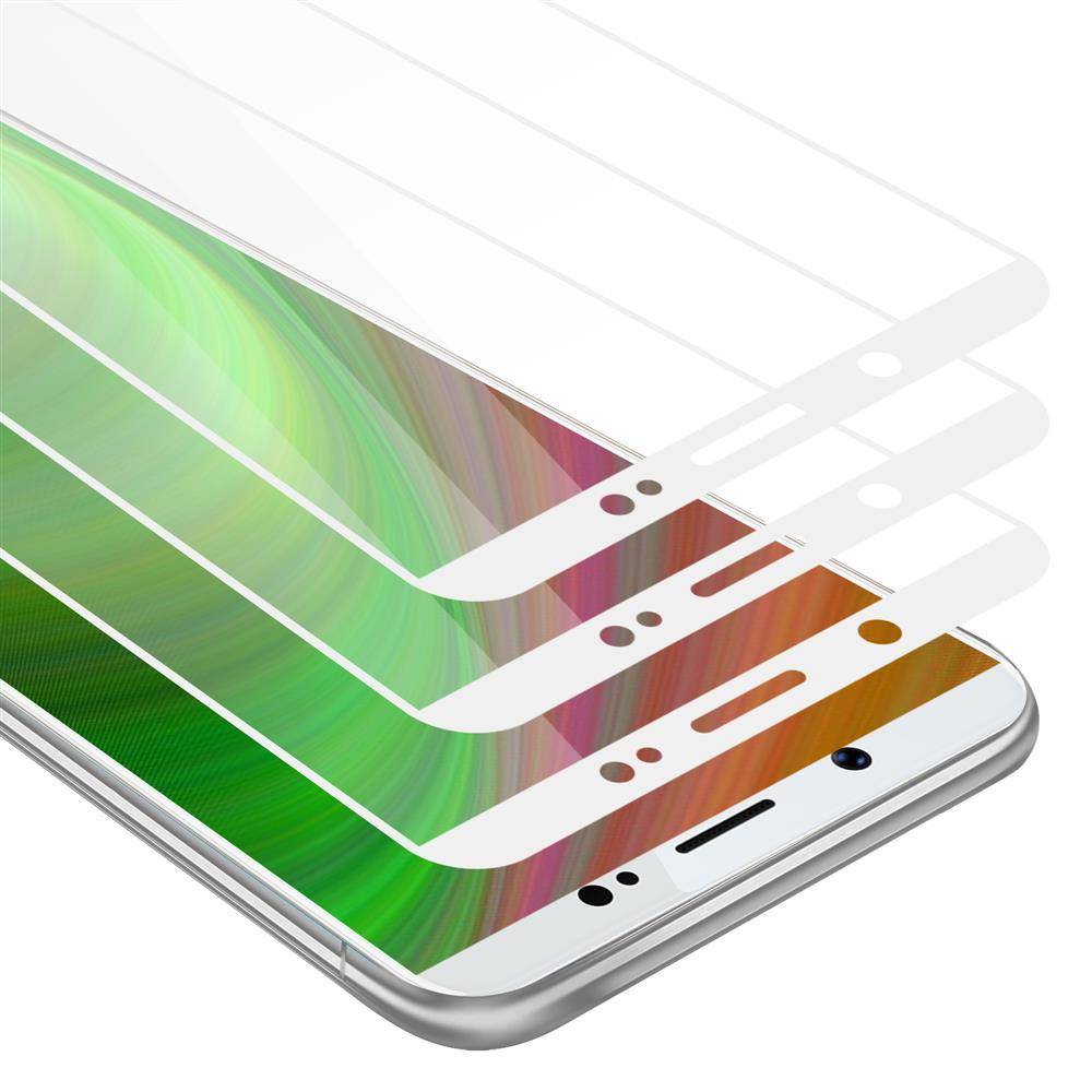 Cadorabo 3x Vollbild Panzer Folie für Vivo V7 PLUS Schutzfolie in Schwarz Tempered Display-Schutzglas