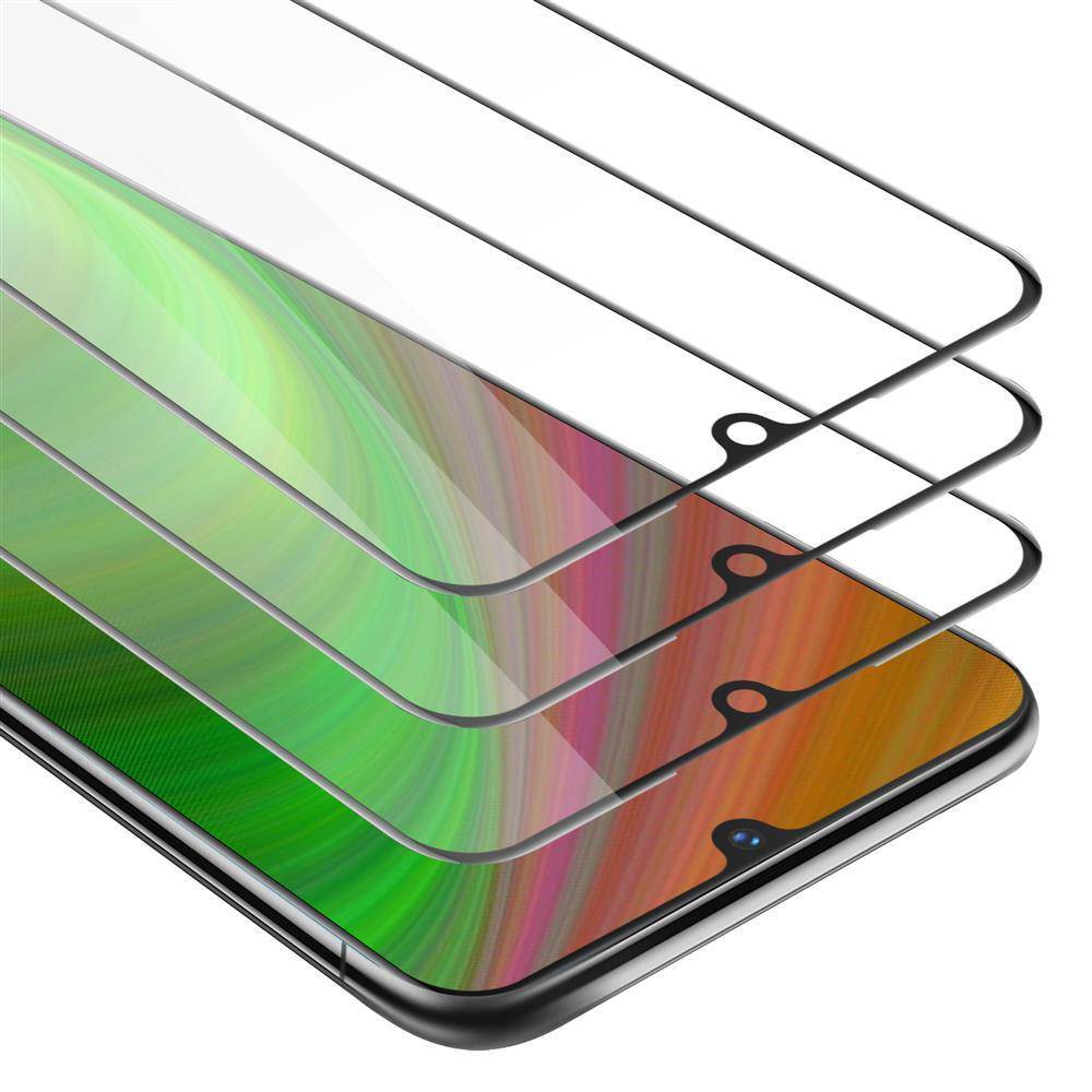 Cadorabo 3x Vollbild Panzer Folie für Vivo V11i Schutzfolie in Schwarz Tempered Display-Schutzglas