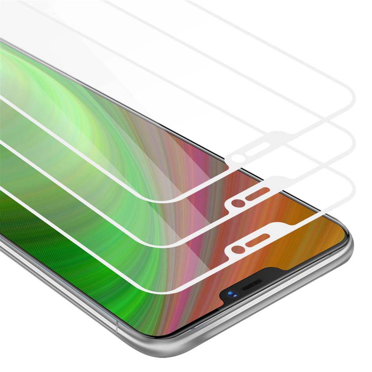 Cadorabo 3x Vollbild Panzer Folie für Vivo X21 Schutzfolie in Schwarz Tempered Display-Schutzglas