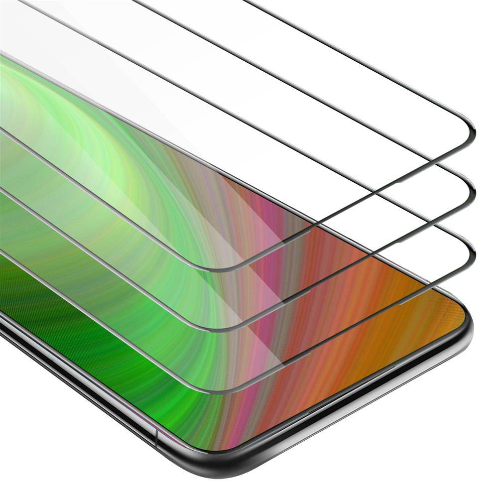 Cadorabo 3x Vollbild Panzer Folie für Vivo NEX 2 Schutzfolie in Schwarz Tempered Display-Schutzglas