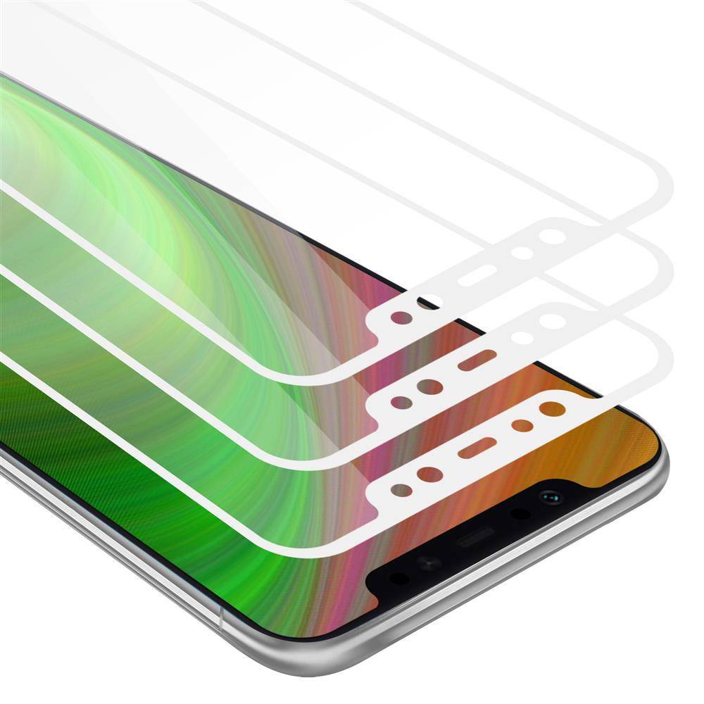 Cadorabo 3x Vollbild Panzer Folie für Xiaomi Pocophone F1 Schutzfolie in Schwarz Tempered Display-Schutzglas