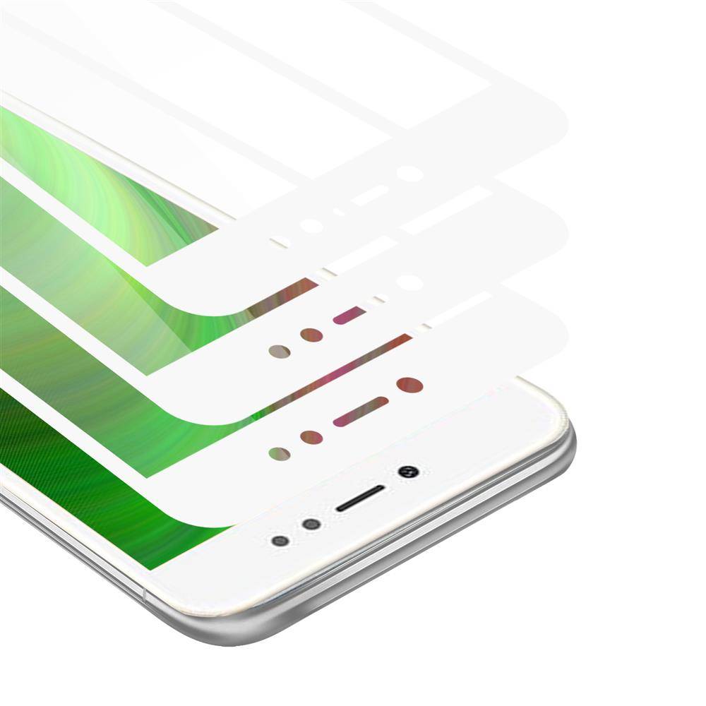 Cadorabo 3x Vollbild Panzer Folie für Xiaomi RedMi NOTE 5A PRIME Schutzfolie in Schwarz Tempered Display-Schutzglas