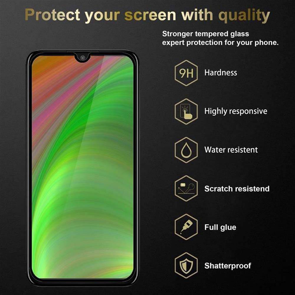 Cadorabo 3x Vollbild Panzer Folie für Motorola ONE Zoom Schutzfolie in Schwarz Tempered Display-Schutzglas