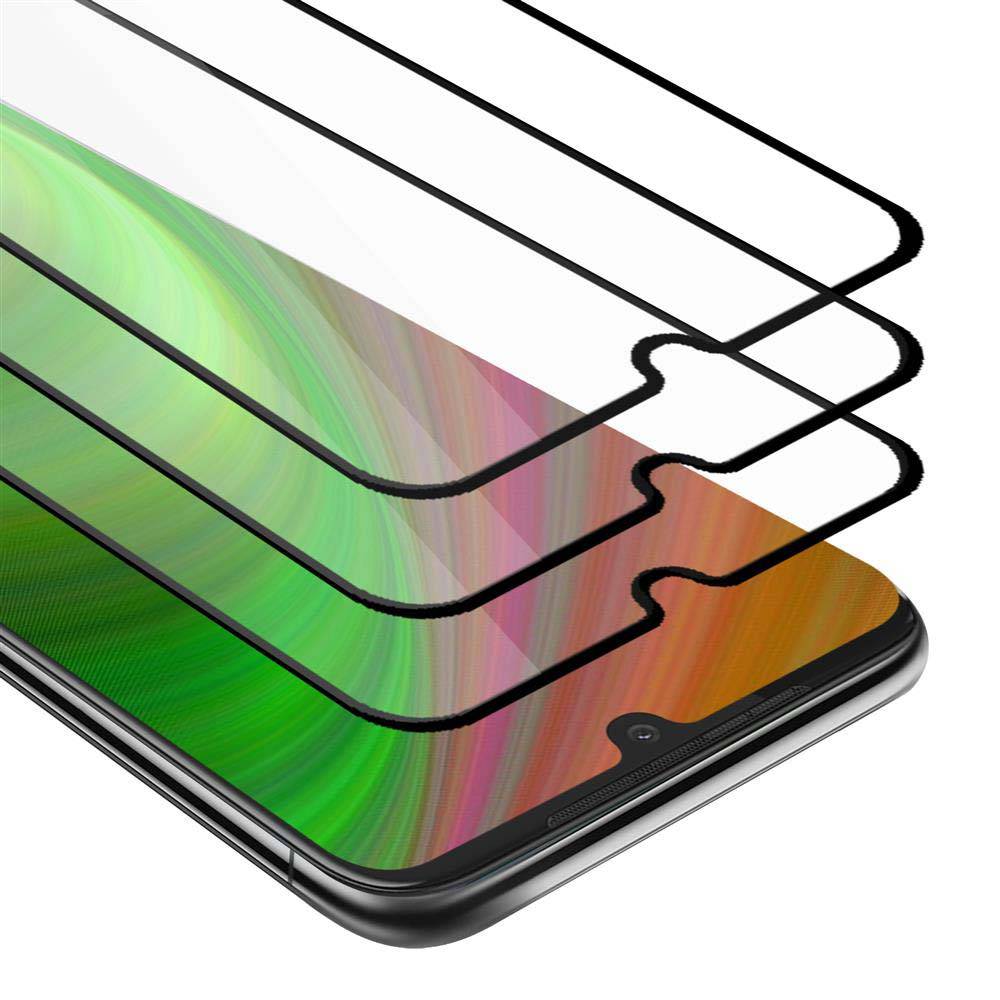 Cadorabo 3x Vollbild Panzer Folie für Motorola MOTO G8 PLUS Schutzfolie in Schwarz Tempered Display-Schutzglas