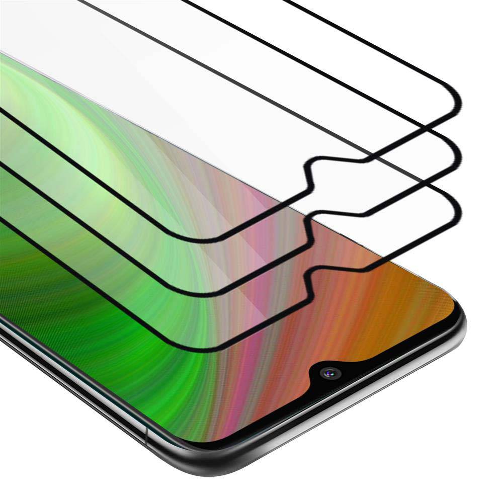Cadorabo 3x Vollbild Panzer Folie für Nokia 7.2 Schutzfolie in Schwarz Tempered Display-Schutzglas