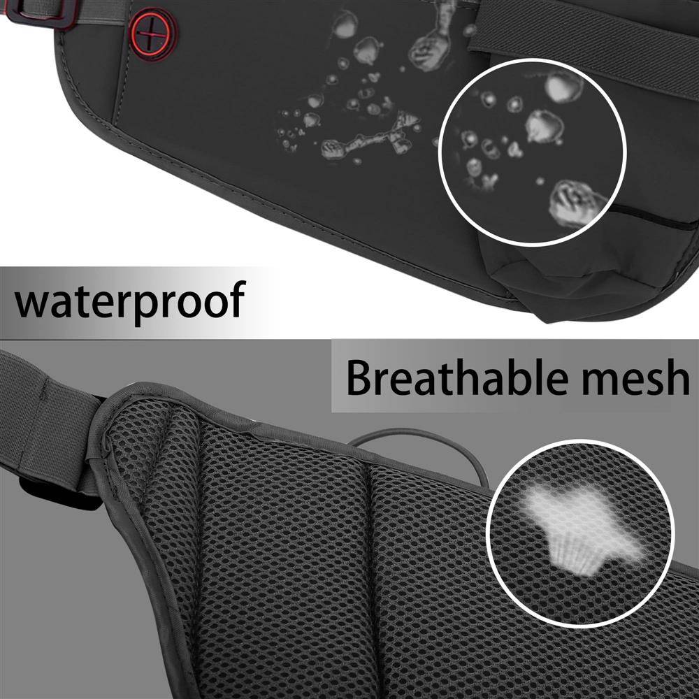 Cadorabo Bauchtasche für Handys in ARALIE SCHWARZ - Längenverstellbare Hüfttasche Gürteltasche Handytasche mit Reißverschluss