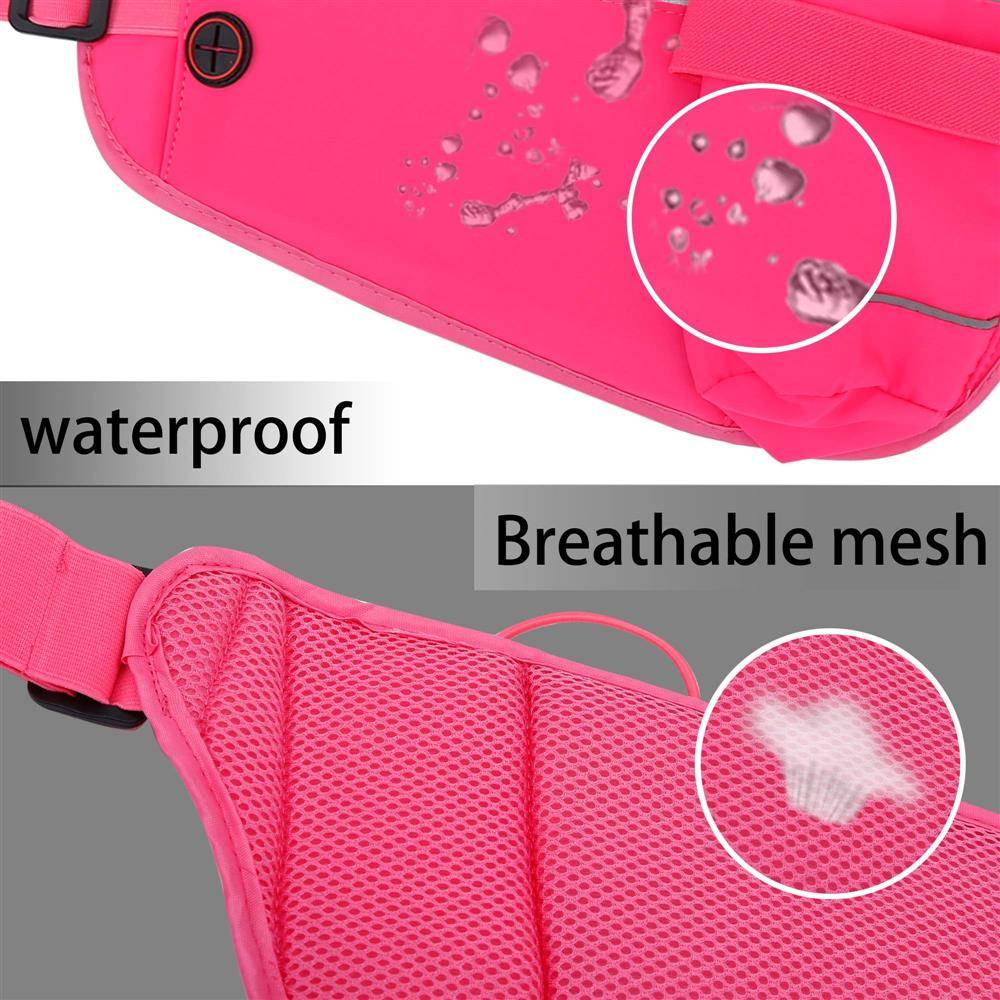 Cadorabo Bauchtasche für Handys in RIZINUS ROT - Längenverstellbare Hüfttasche Gürteltasche Handytasche mit Reißverschluss