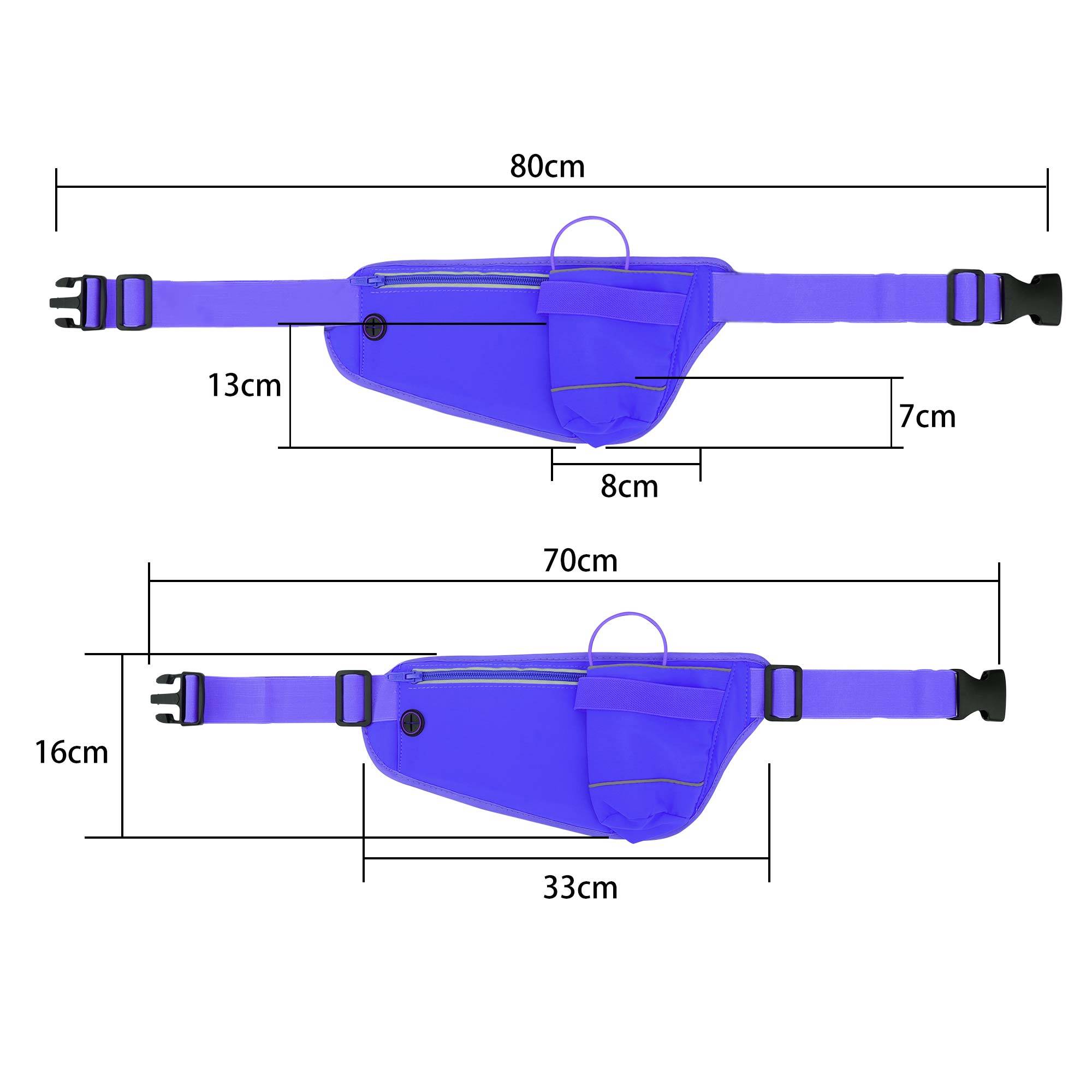 Cadorabo Bauchtasche für Handys in MAHONIE BLAU - Längenverstellbare Hüfttasche Gürteltasche Handytasche mit Reißverschluss