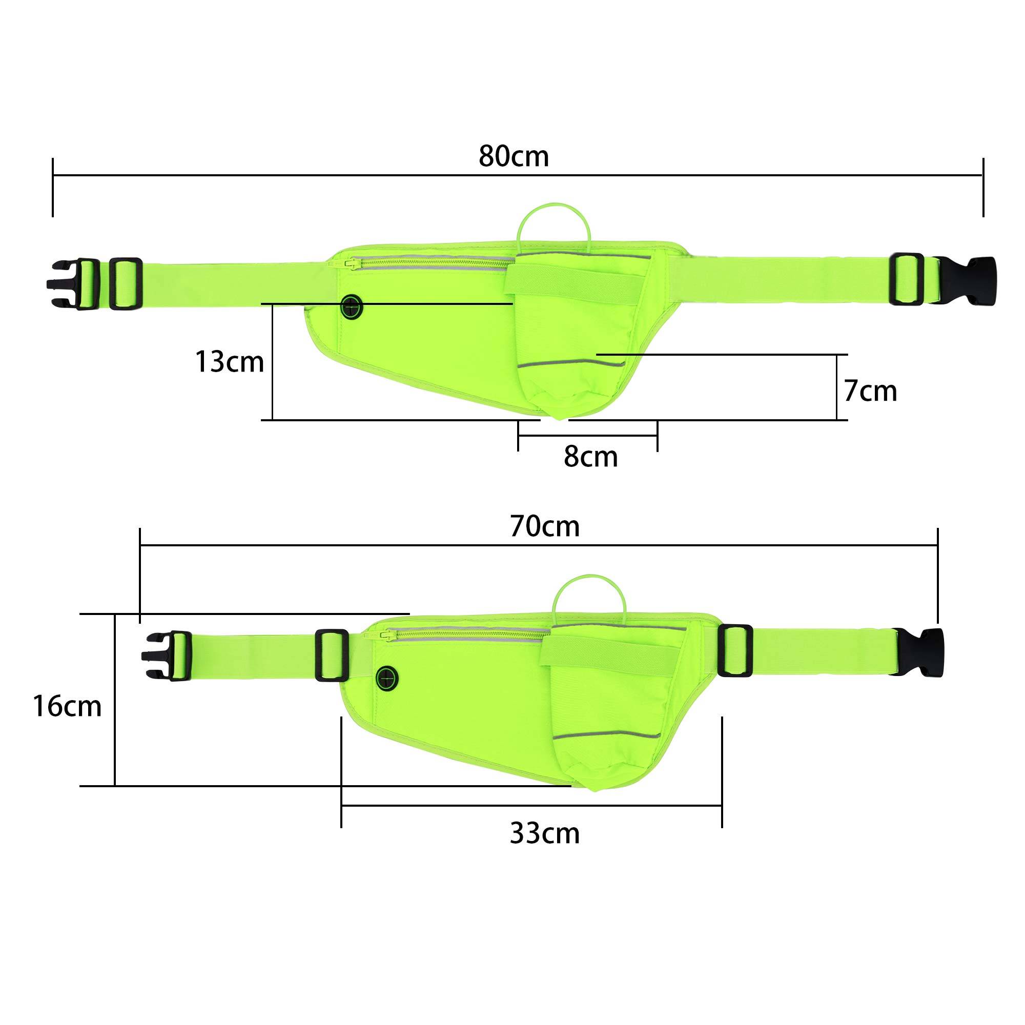 Cadorabo Bauchtasche für Handys in BAMBUS GRÜN - Längenverstellbare Hüfttasche Gürteltasche Handytasche mit Reißverschluss
