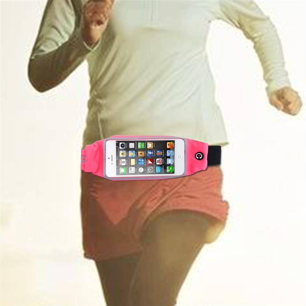Cadorabo Sport Bauchtasche mit Flaschenfach und Fach für Handys in PITAYA PINK - Längenverstellbare Hüfttasche