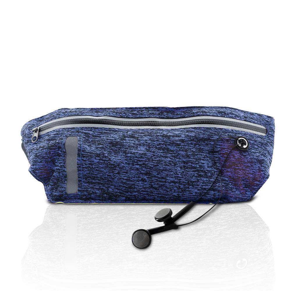 Cadorabo Sport Bauchtasche für Handys von 4.7 - 6.0 Zoll in BLAU - Längenverstellbare Touch Smartphone Hüfttasche