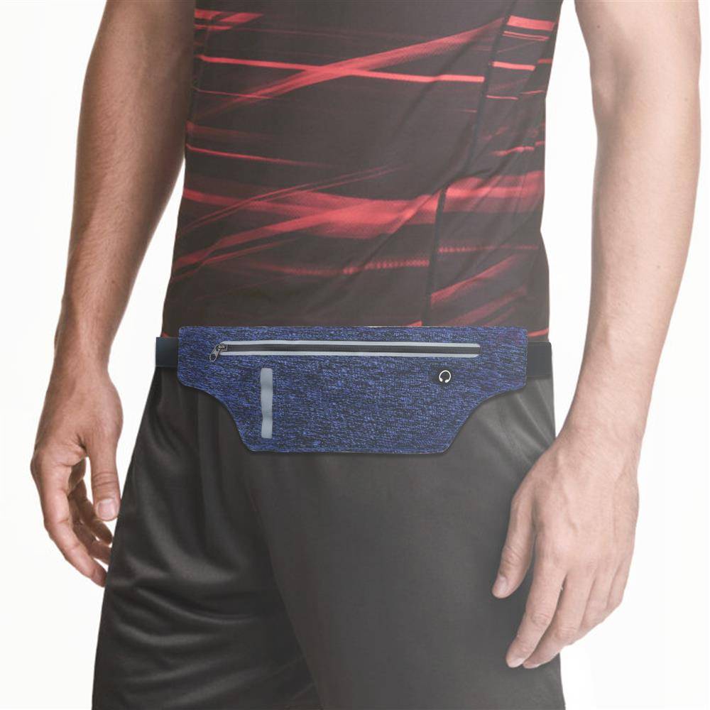 Cadorabo Sport Bauchtasche für Handys von 4.7 - 6.0 Zoll in BLAU - Längenverstellbare Touch Smartphone Hüfttasche