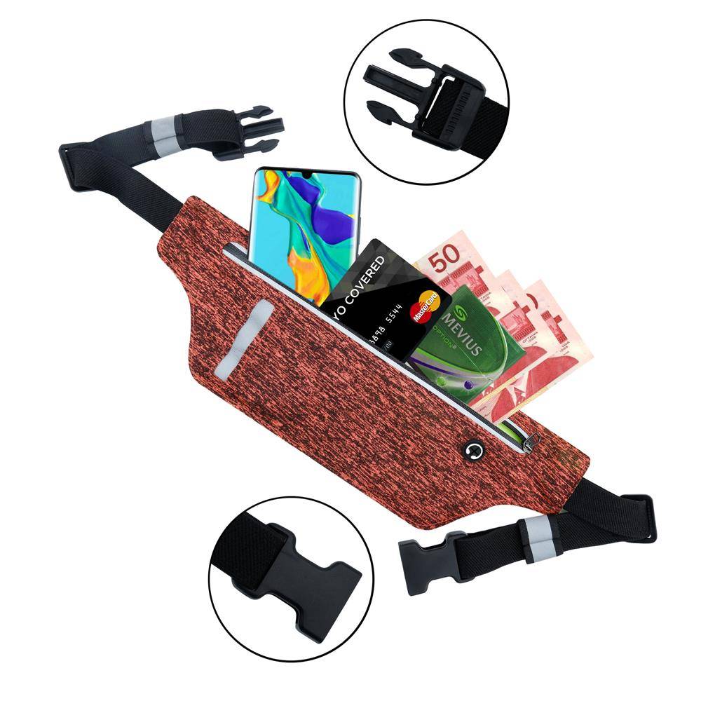 Cadorabo Sport Bauchtasche für Handys von 4.7 - 6.0 Zoll in PINK - Längenverstellbare Touch Smartphone Hüfttasche