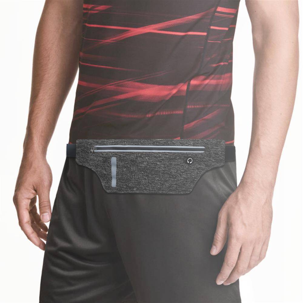 Cadorabo Sport Bauchtasche für Handys von 4.7 - 6.0 Zoll in SCHWARZ - Längenverstellbare Touch Smartphone Hüfttasche