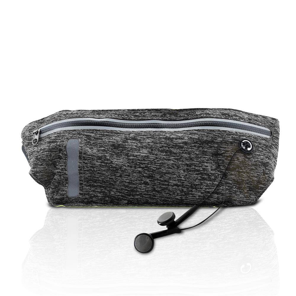 Cadorabo Sport Bauchtasche für Handys von 4.7 - 6.0 Zoll in SCHWARZ - Längenverstellbare Touch Smartphone Hüfttasche