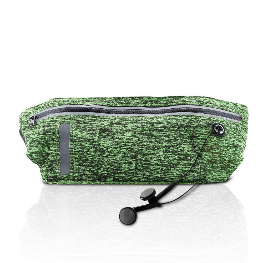 Cadorabo Sport Bauchtasche für Handys von 4.7 - 6.0 Zoll in GRÜN - Längenverstellbare Touch Smartphone Hüfttasche