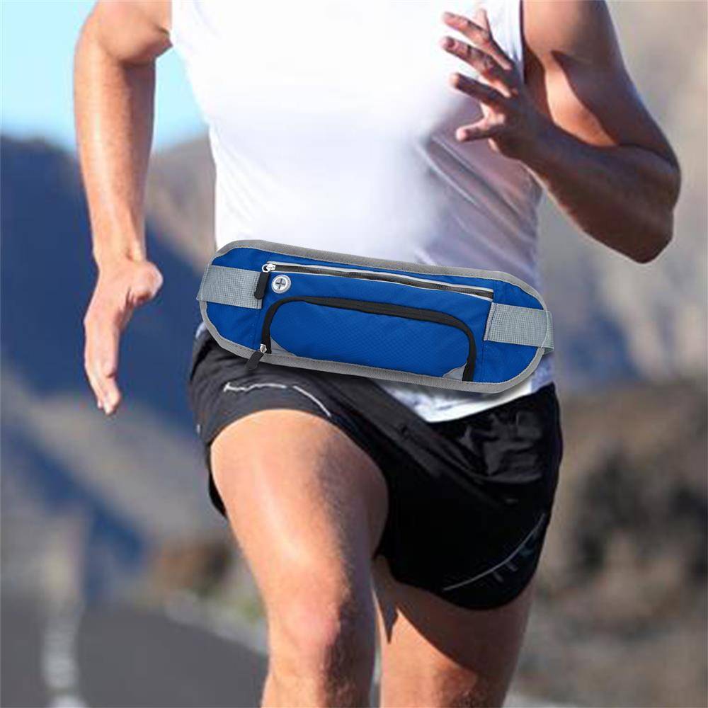 Cadorabo Sport Trinkflaschen Bauchtasche mit Reflektor in KROKUS BLAU - Längenverstellbare Wasserdichte Reflektierende Hüfttasche