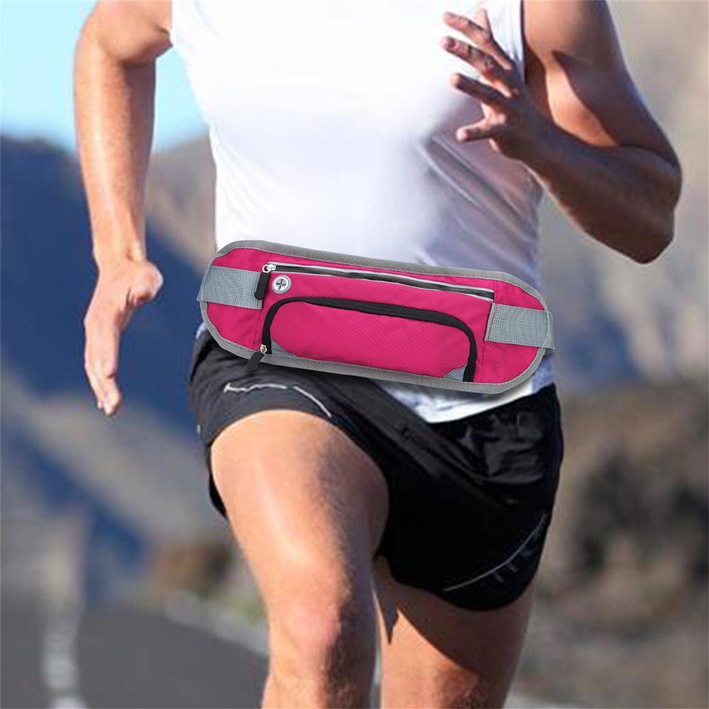 Cadorabo Sport Trinkflaschen Bauchtasche mit Reflektor in OLEANDER PINK - Längenverstellbare Wasserdichte Reflektierende Hüfttasche