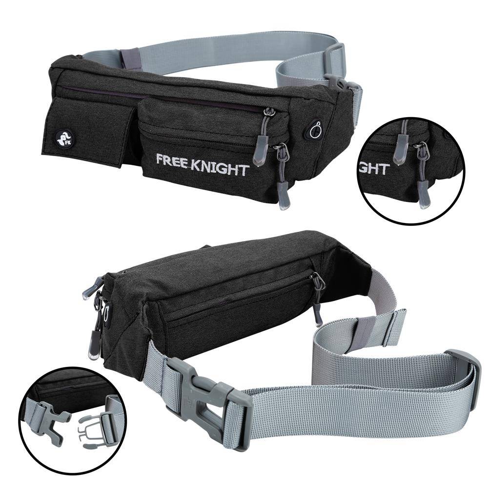 Cadorabo Bauchtasche mit 4 Fächern in AUBERGINEN SCHWARZ - Längenverstellbare Wasserdichte Hüfttasche Gürteltasche Handytasche mit 4 Fächern