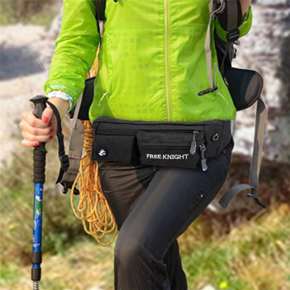 Cadorabo Bauchtasche mit 4 Fächern in AUBERGINEN SCHWARZ - Längenverstellbare Wasserdichte Hüfttasche Gürteltasche Handytasche mit 4 Fächern