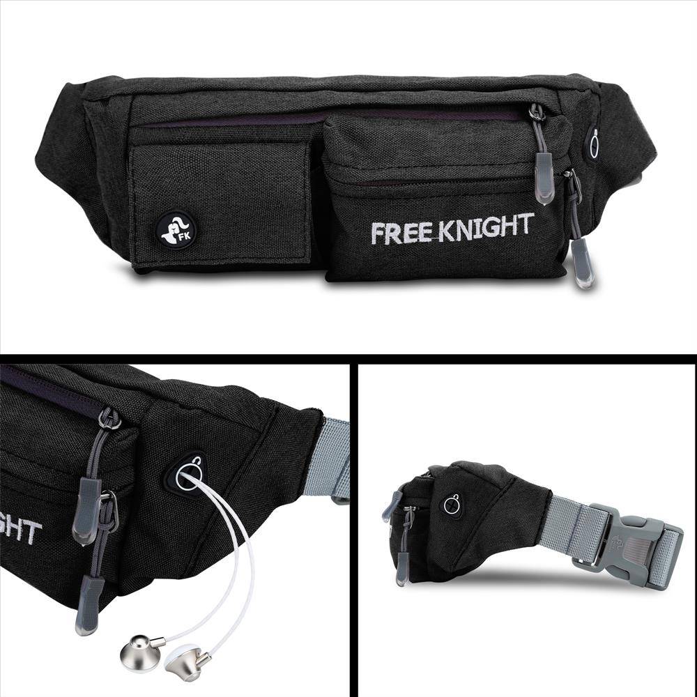 Cadorabo Bauchtasche mit 4 Fächern in AUBERGINEN SCHWARZ - Längenverstellbare Wasserdichte Hüfttasche Gürteltasche Handytasche mit 4 Fächern