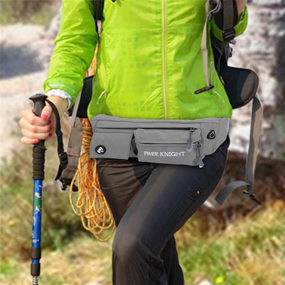 Cadorabo Bauchtasche mit 4 Fächern in CHIA GRAU - Längenverstellbare Wasserdichte Hüfttasche Gürteltasche Handytasche mit 4 Fächern