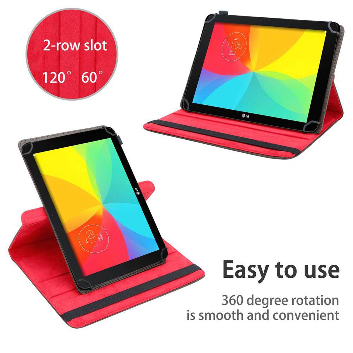 Cadorabo Hülle für LG G Pad 2 (10.1 Zoll) Schutzhülle in Braun 360 Grad Tablet Hülle Etui Cover Case